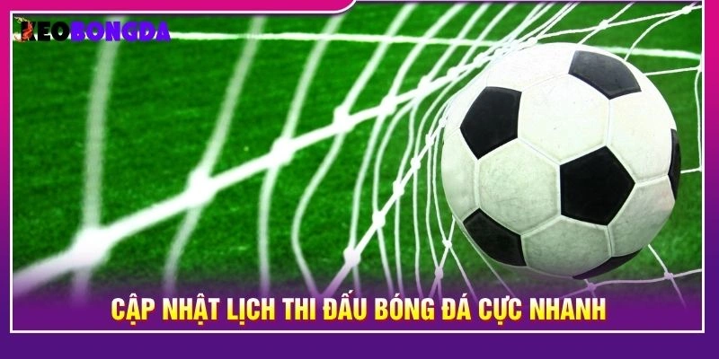 Cập nhật lịch thi đấu bóng đá cực nhanh