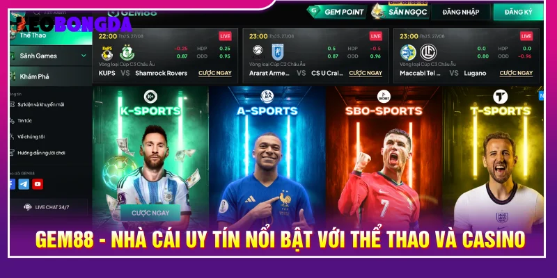 Nhà cái uy tín GEM88 bùng nổ với kho thể thao hấp dẫn